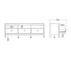 Maria TV Unit 3 Drawers in White