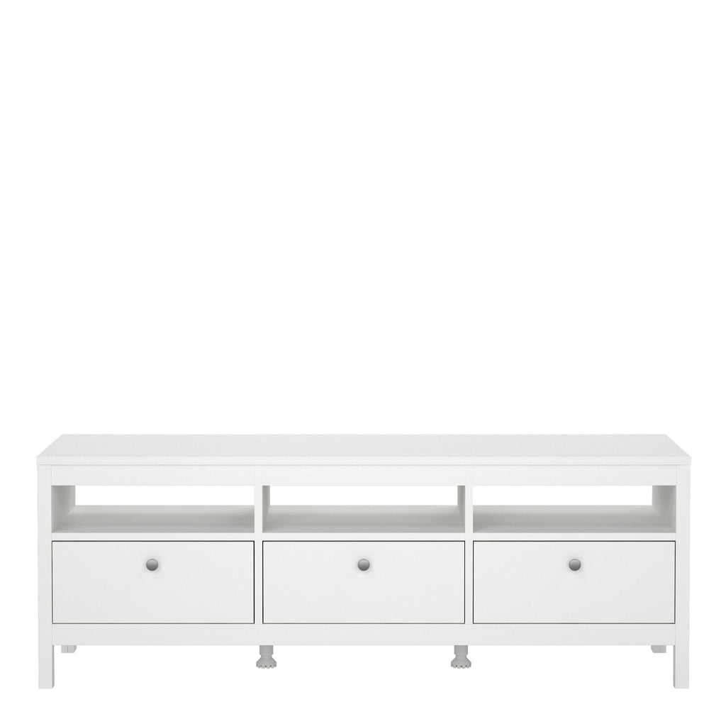 Maria TV Unit 3 Drawers in White