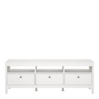 Maria TV Unit 3 Drawers in White