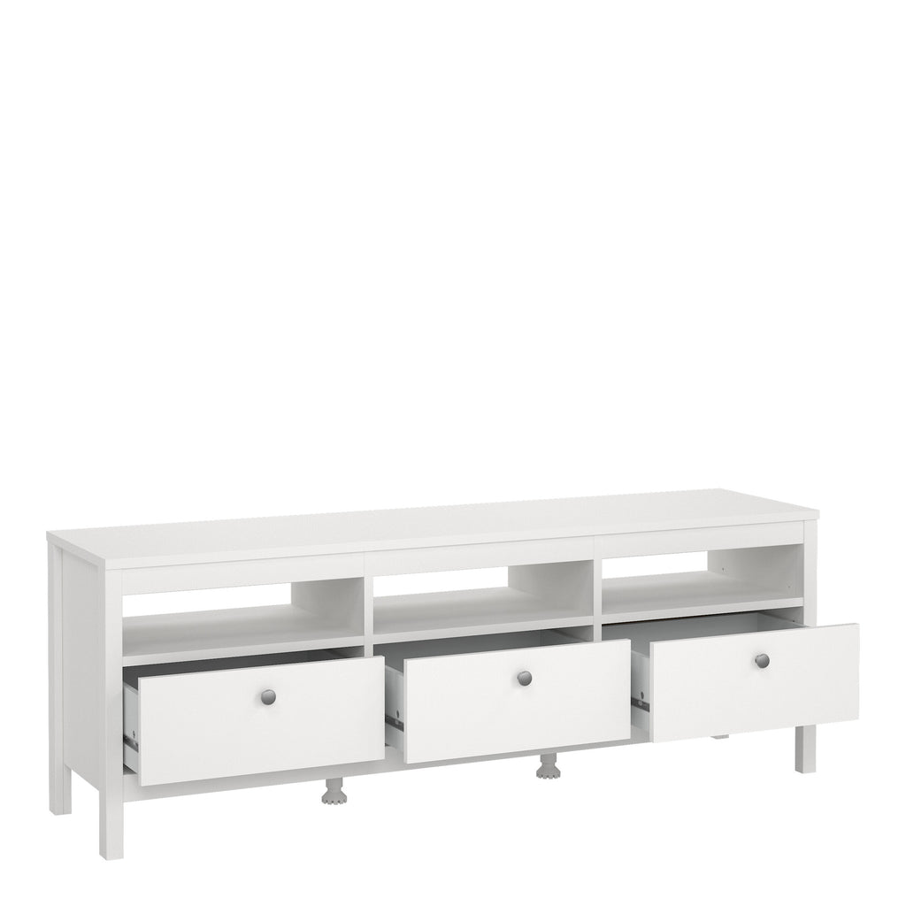 Maria TV Unit 3 Drawers in White
