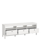 Maria TV Unit 3 Drawers in White