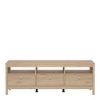 Maria TV-Unit 3 Drawers in Jackson Hickory Oak