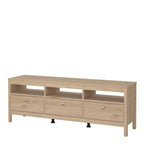 Maria TV-Unit 3 Drawers in Jackson Hickory Oak