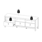 Maria TV Unit 3 Drawers in Cashmere