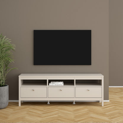 Maria TV Unit 3 Drawers in Cashmere