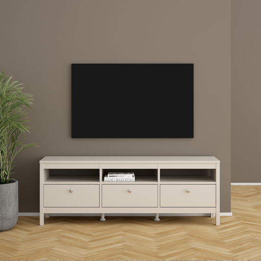 Maria TV Unit 3 Drawers in Cashmere