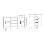 Maria Sideboard 2 Doors 3 Drawers in White