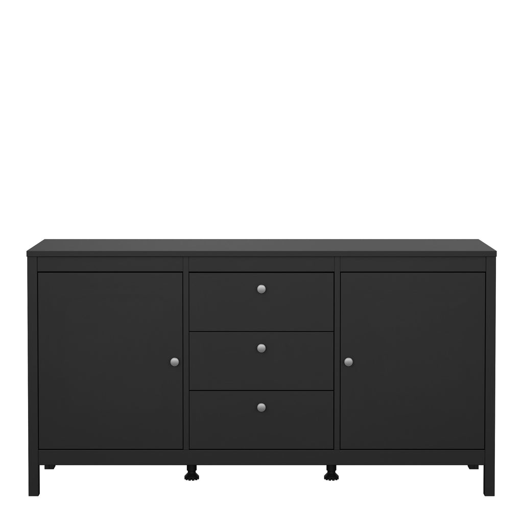 Maria Sideboard 2 Doors 3 Drawers in Matt Black