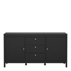 Maria Sideboard 2 Doors 3 Drawers in Matt Black