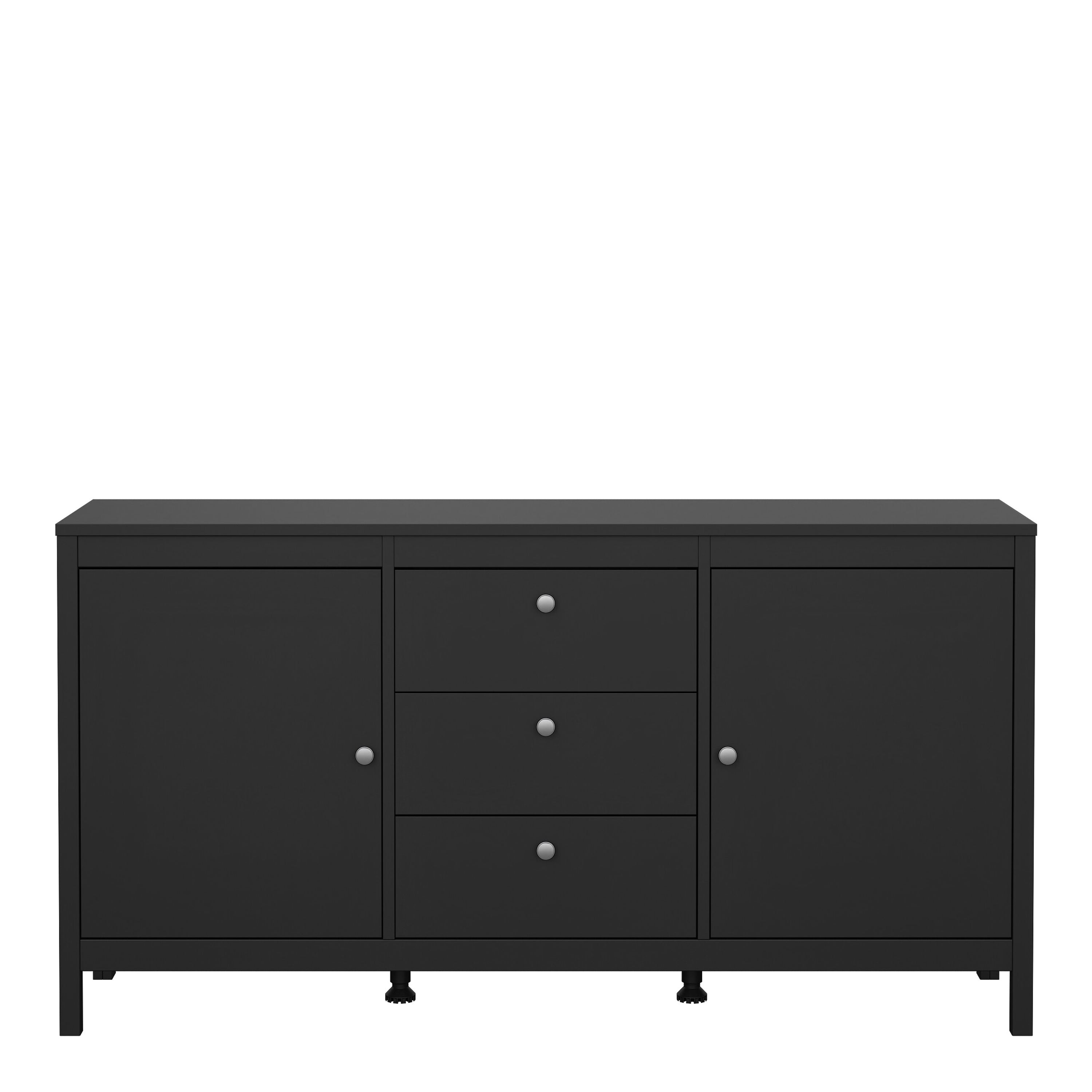 Maria Sideboard 2 Doors 3 Drawers in Matt Black