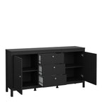 Maria Sideboard 2 Doors 3 Drawers in Matt Black