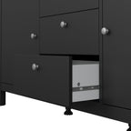 Maria Sideboard 2 Doors 3 Drawers in Matt Black