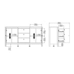 Maria 2 Door/3 Drawer Sideboard in Jackson Hickory Oak