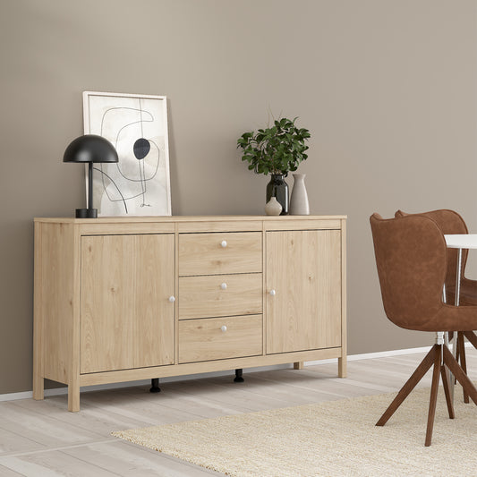 Maria 2 Door/3 Drawer Sideboard in Jackson Hickory Oak