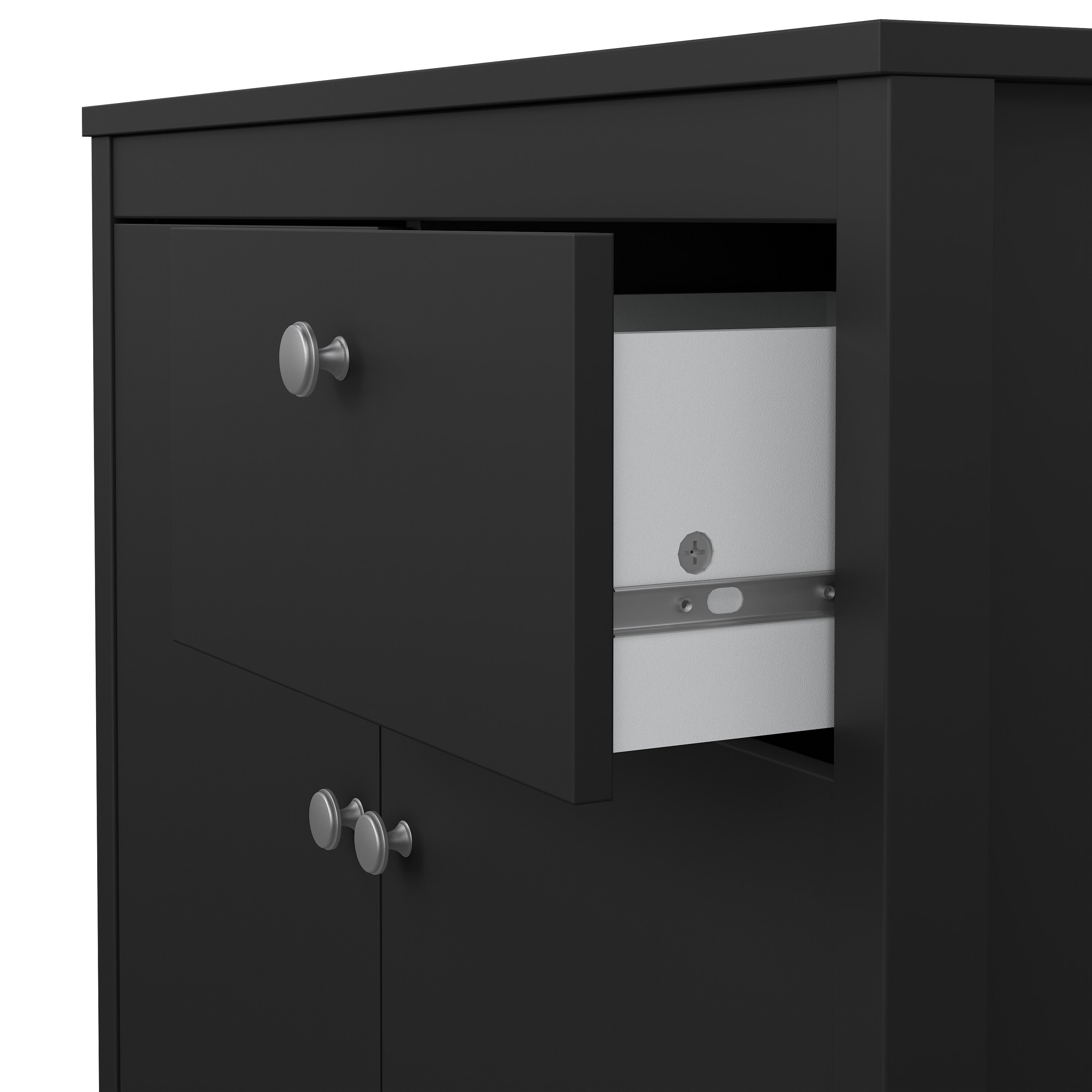 Maria 2 Door/ 1 Drawer Sideboard in Matt Black