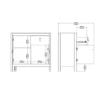 Maria 2 Door/ 1 Drawer Sideboard in Matt Black