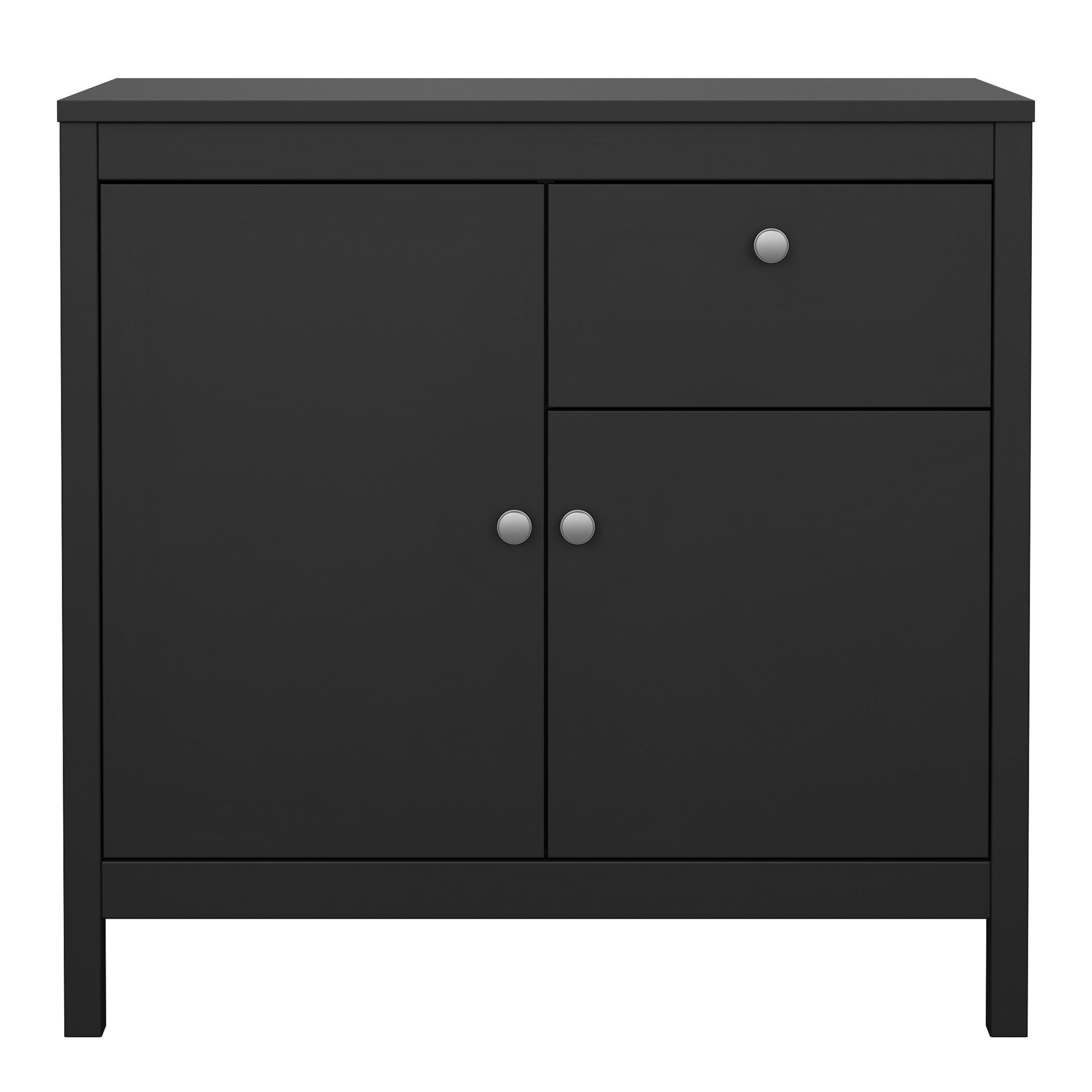 Maria 2 Door/ 1 Drawer Sideboard in Matt Black