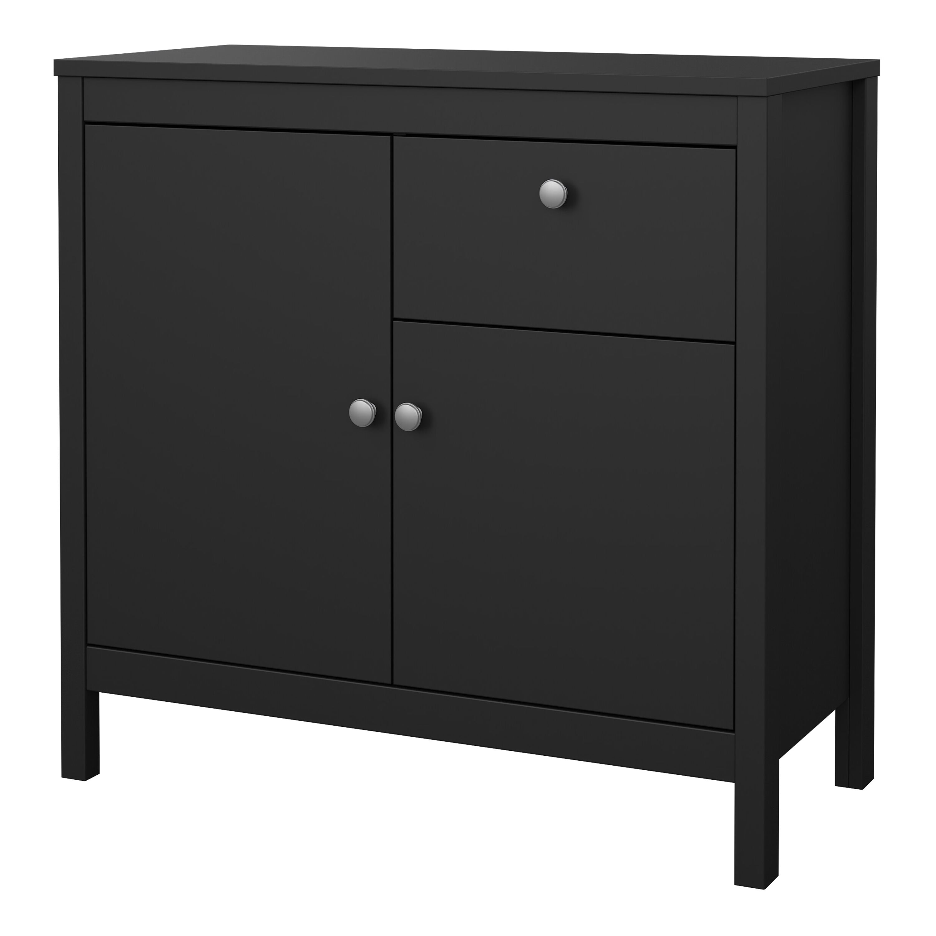 Maria 2 Door/ 1 Drawer Sideboard in Matt Black