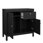Maria 2 Door/ 1 Drawer Sideboard in Matt Black