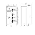 Maria Wardrobe with 2 Doors in White