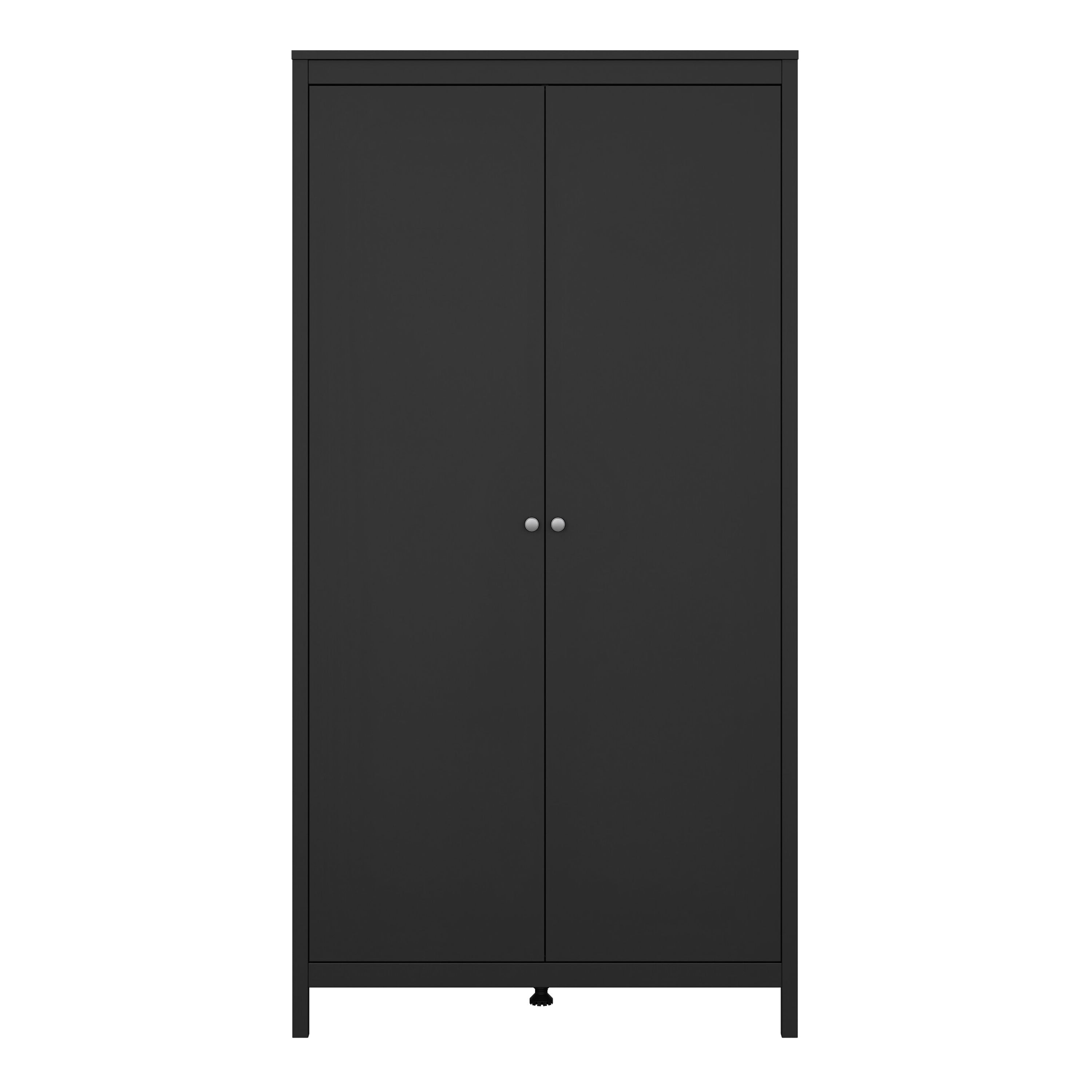 Maria Wardrobe with 2 Doors in Matt Black