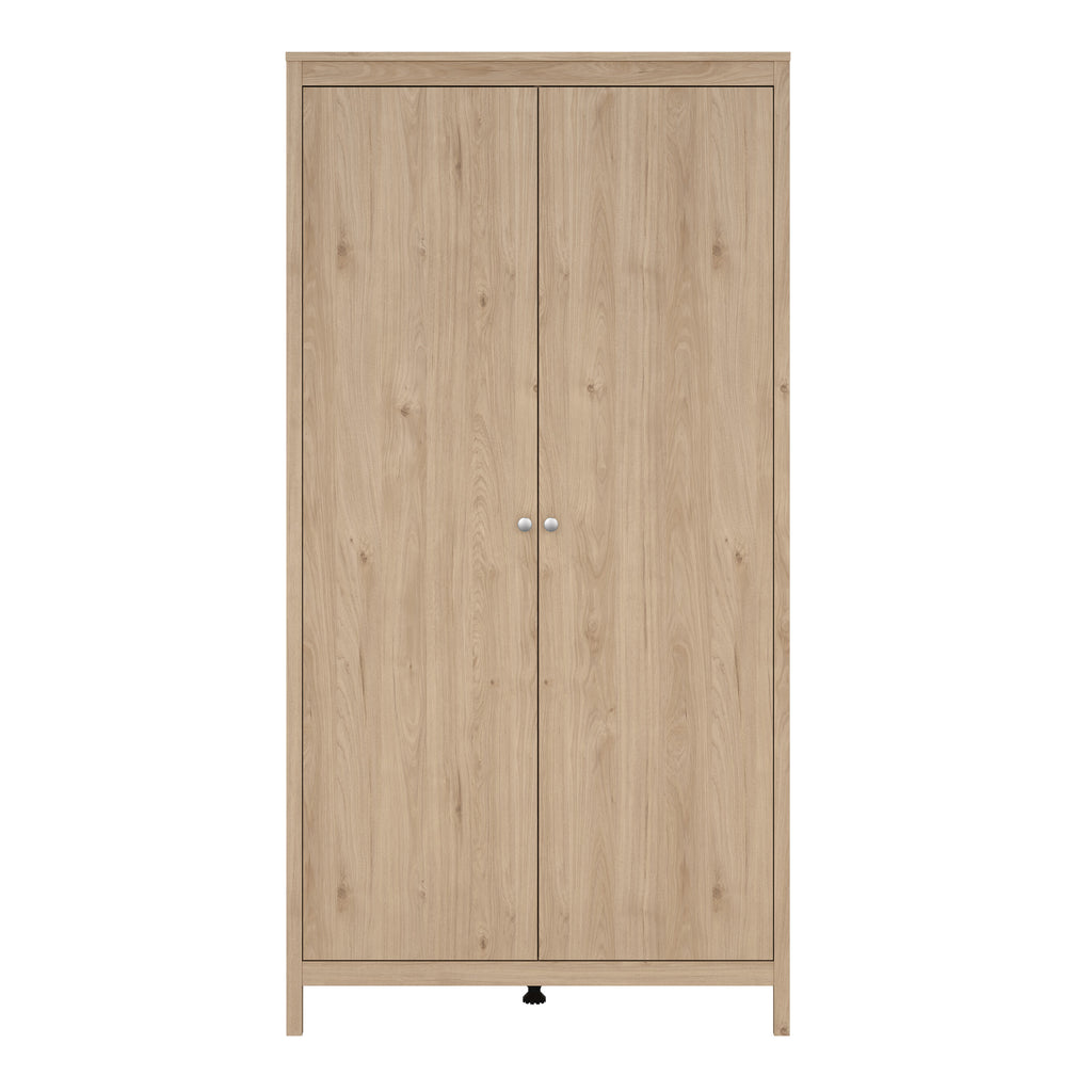 Maria Wardrobe with 2 Doors in Jackson Hickory Oak