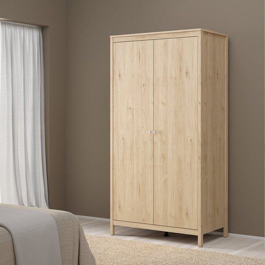 Maria Wardrobe with 2 Doors in Jackson Hickory Oak
