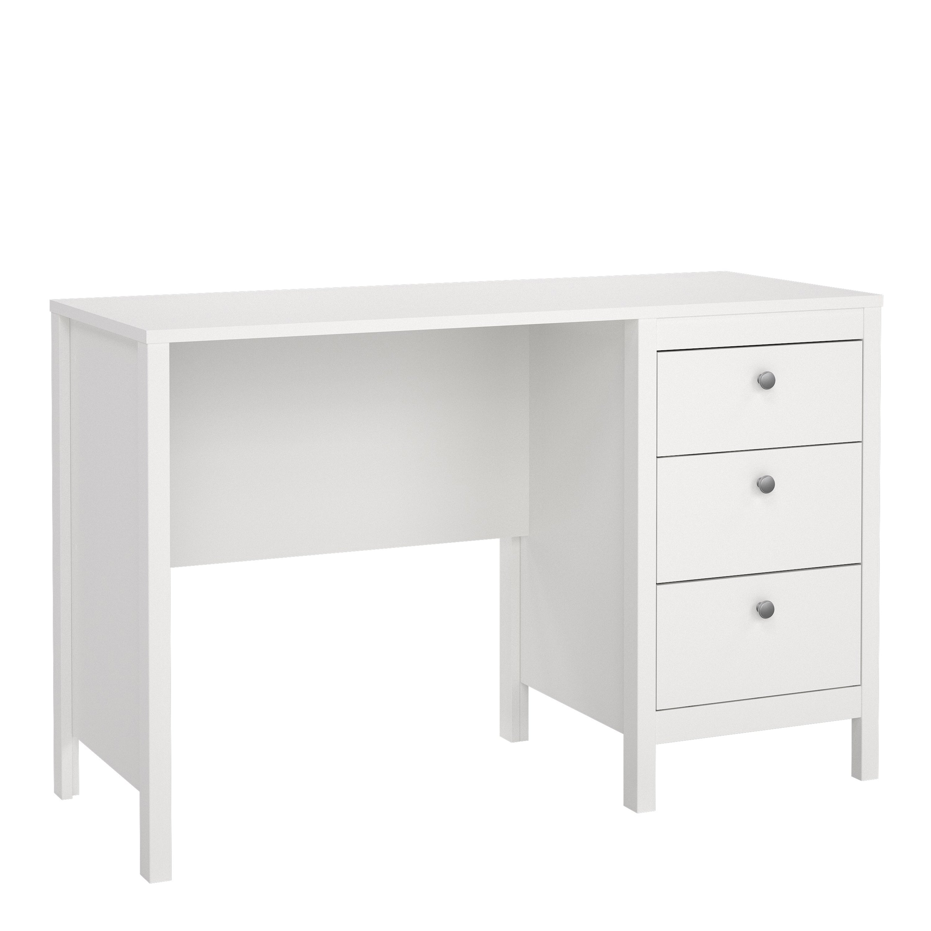 Maria 3 Drawer Dressing Table/ Desk in White
