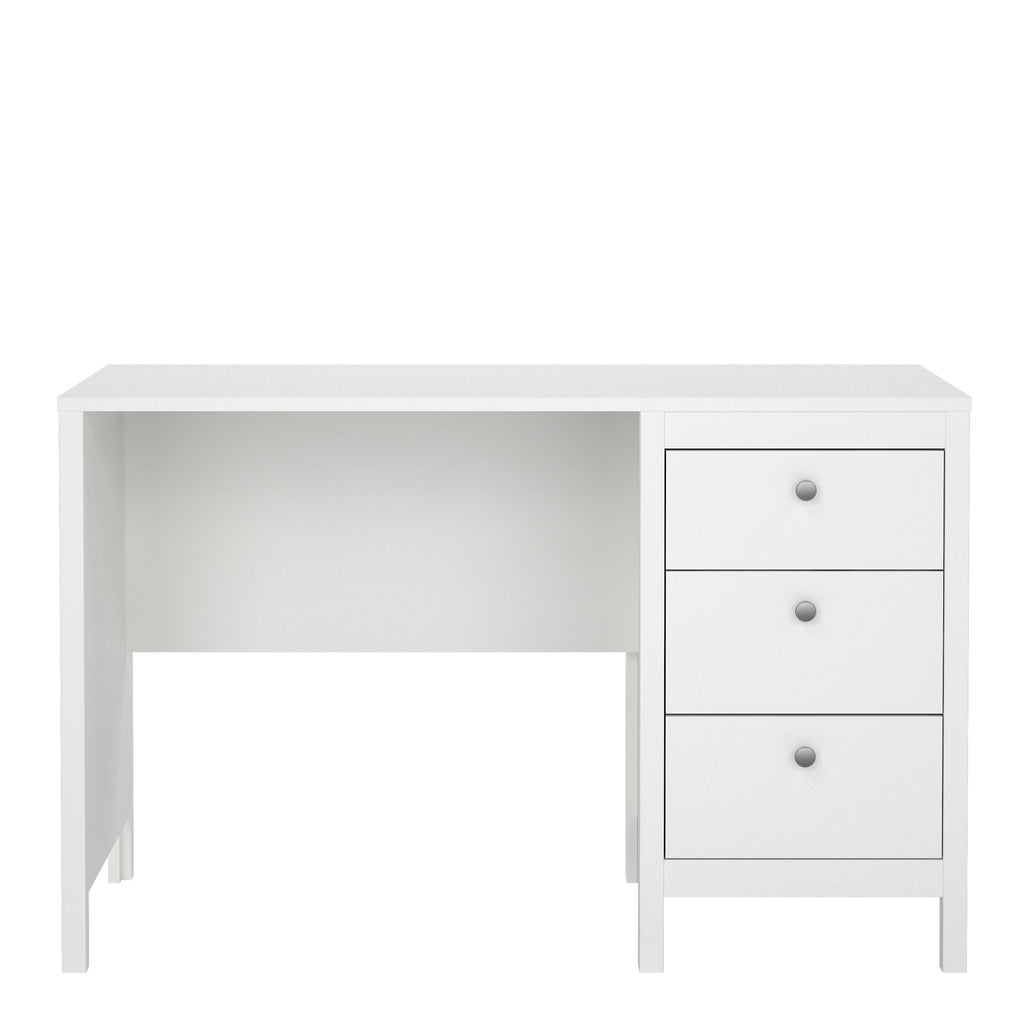 Maria 3 Drawer Dressing Table/ Desk in White