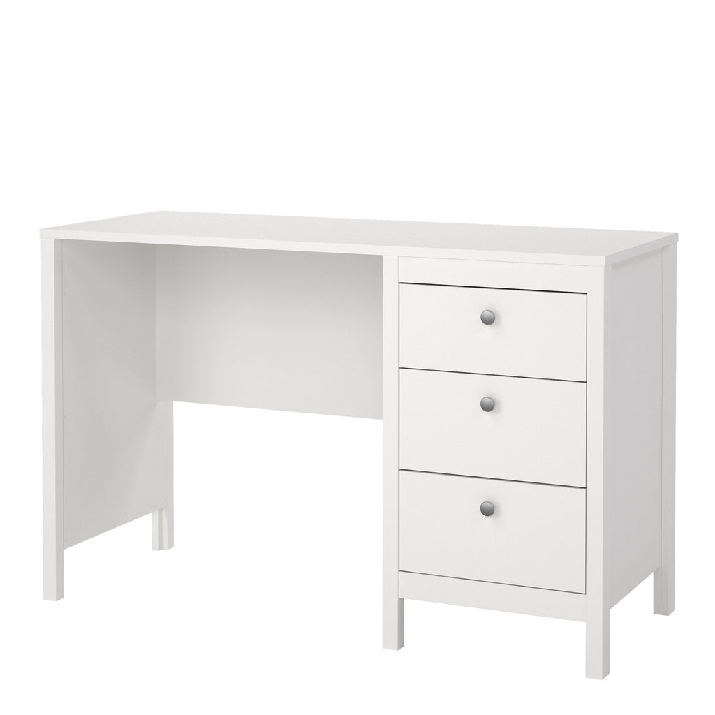 Maria 3 Drawer Dressing Table/ Desk in White