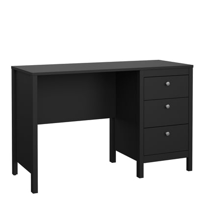 Maria 3 Drawer Dressing Table/ Desk in Matt Black