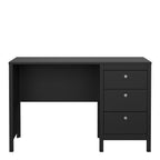 Maria 3 Drawer Dressing Table/ Desk in Matt Black