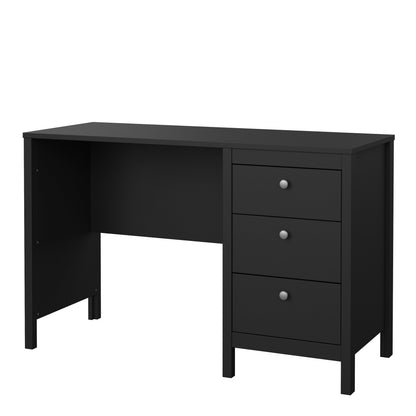 Maria 3 Drawer Dressing Table/ Desk in Matt Black