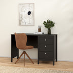 Maria 3 Drawer Dressing Table/ Desk in Matt Black