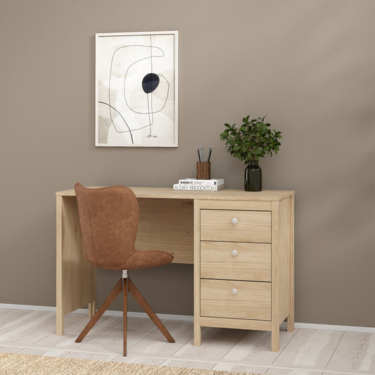 Maria 3 Drawer Dressing Table/ Desk in Jackson Hickory Oak
