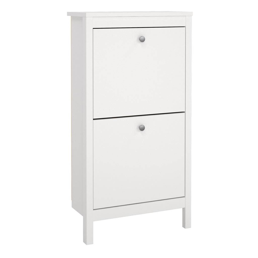 Maria Shoe Cabinet 2 Flip Down Doors White