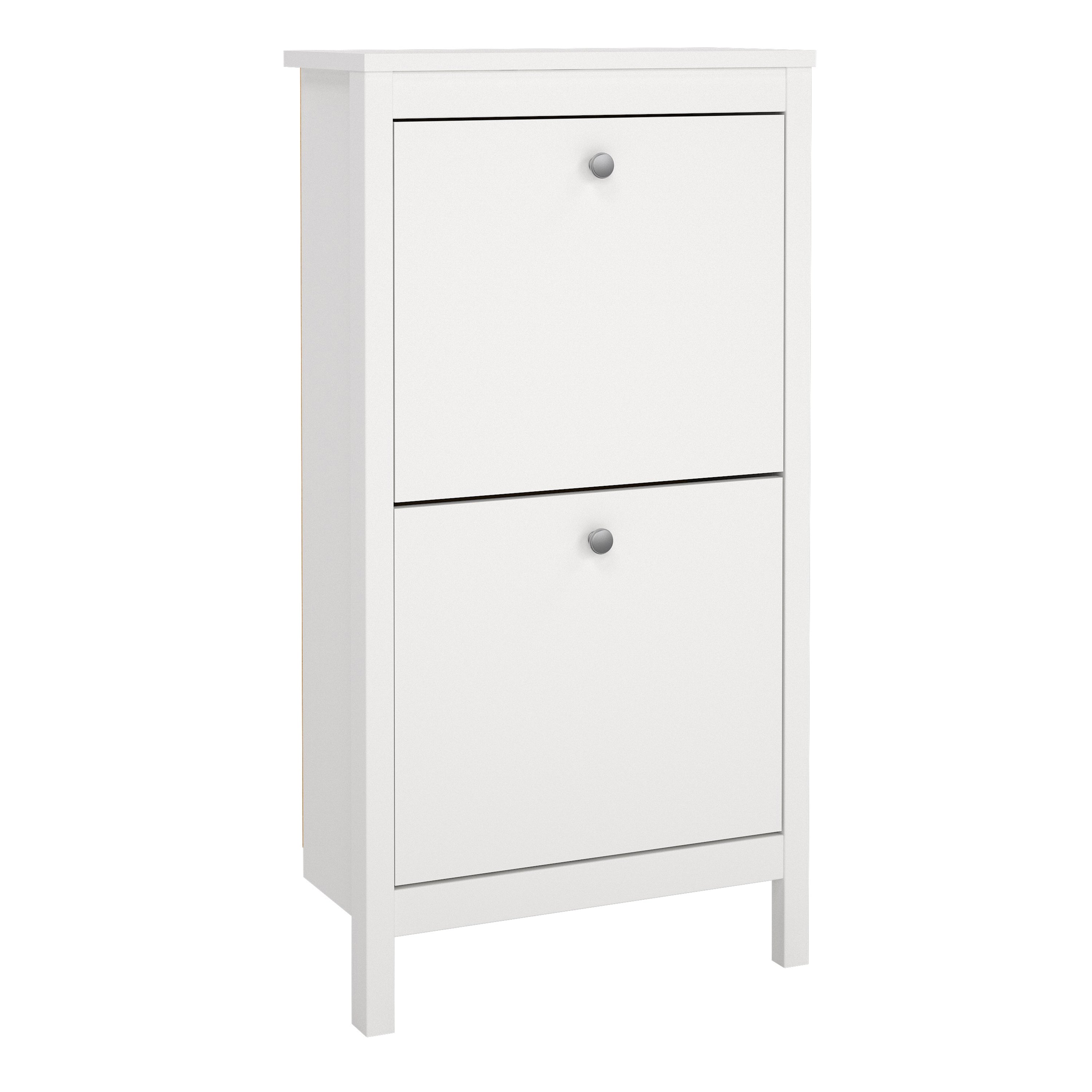 Maria Shoe Cabinet 2 Flip Down Doors White