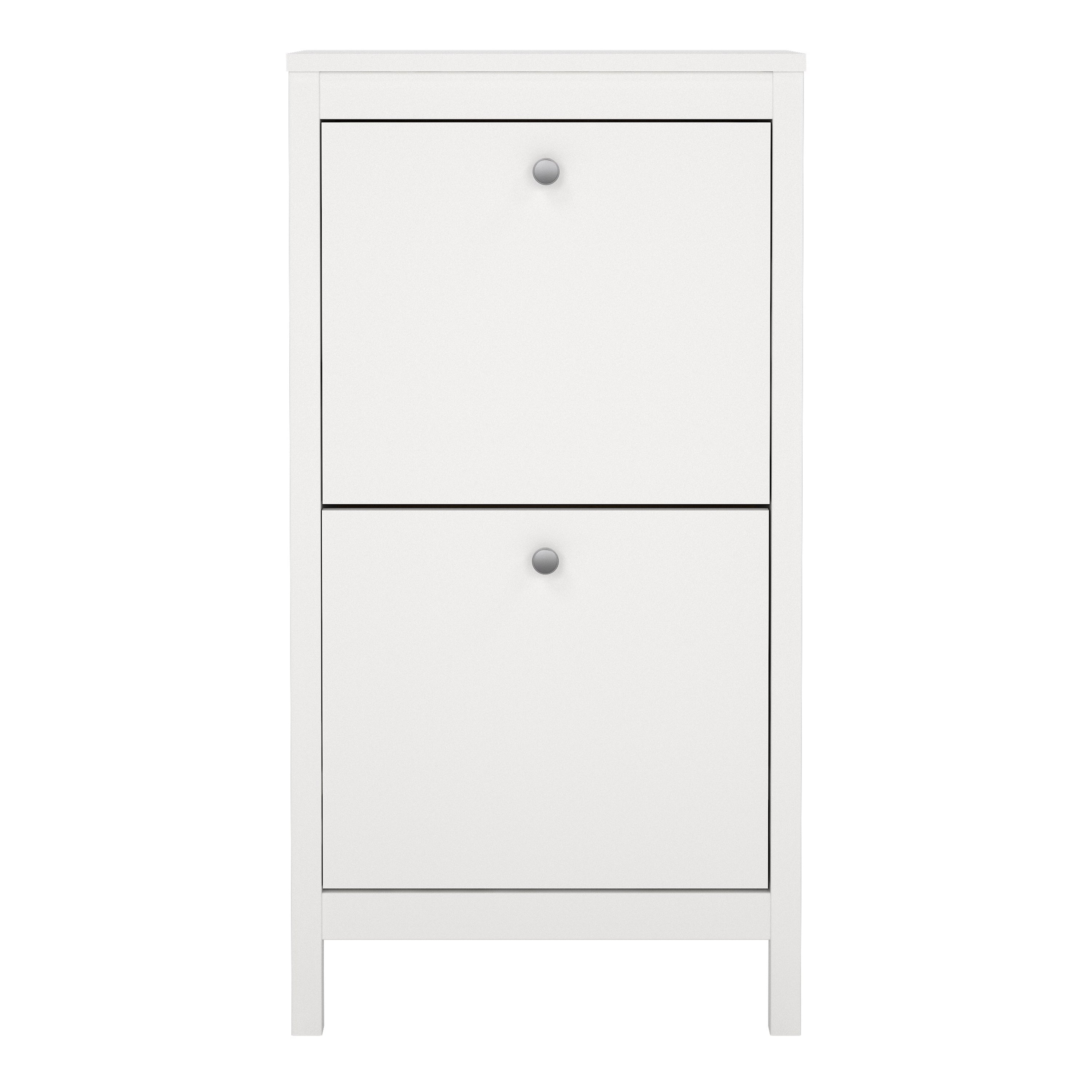 Maria Shoe Cabinet 2 Flip Down Doors White