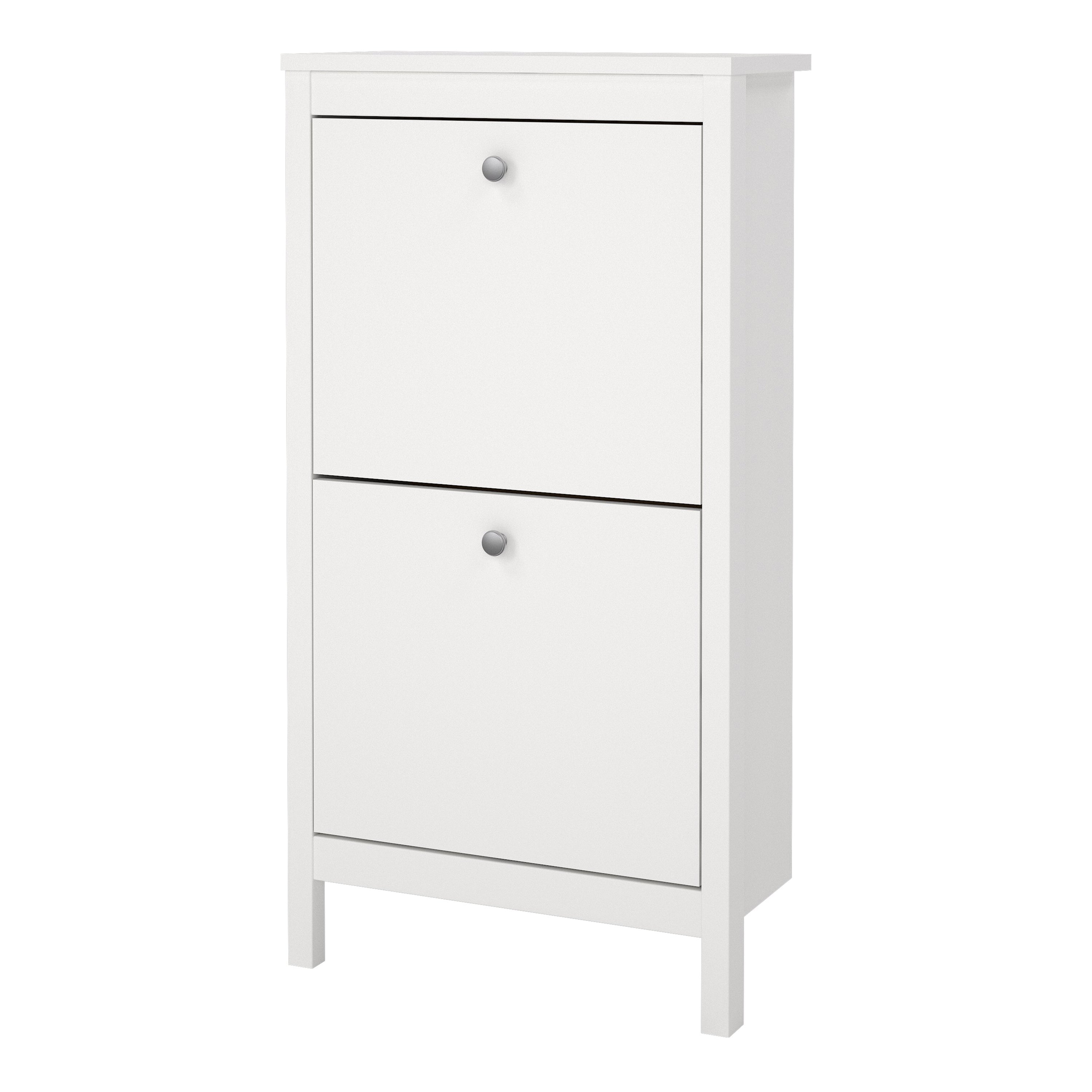 Maria Shoe Cabinet 2 Flip Down Doors White