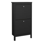 Maria Shoe Cabinet 2 Flip Down Doors Matt Black