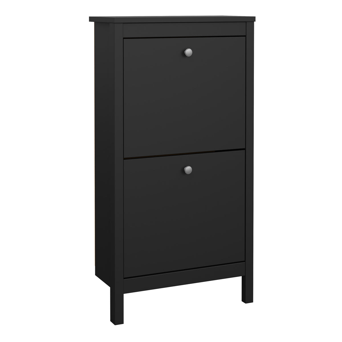 Maria Shoe Cabinet 2 Flip Down Doors Matt Black