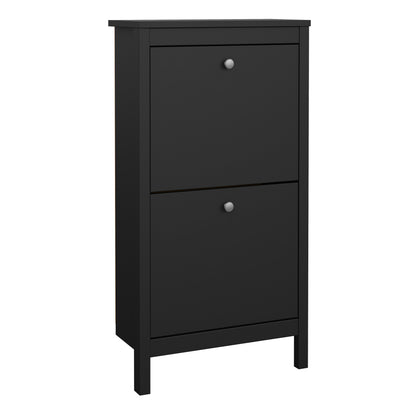 Maria Shoe Cabinet 2 Flip Down Doors Matt Black