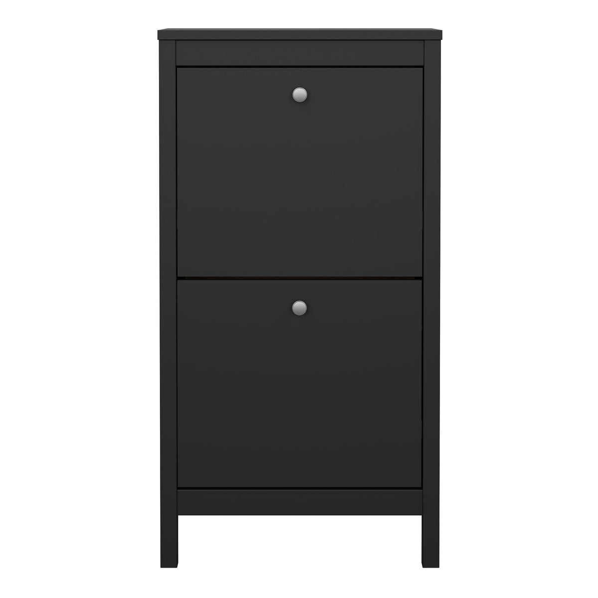Maria Shoe Cabinet 2 Flip Down Doors Matt Black
