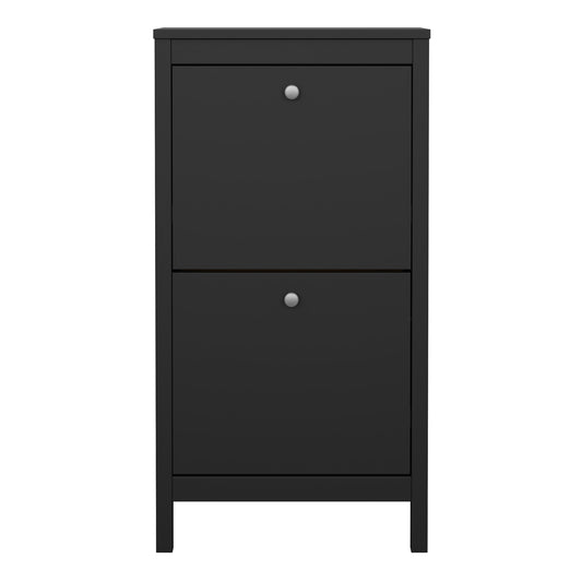Maria Shoe Cabinet 2 Flip Down Doors Matt Black