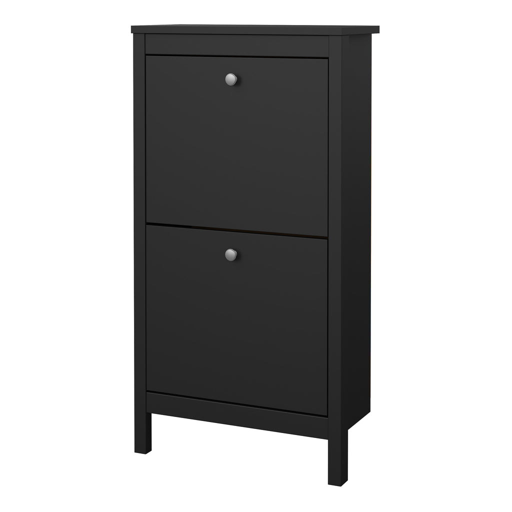 Maria Shoe Cabinet 2 Flip Down Doors Matt Black