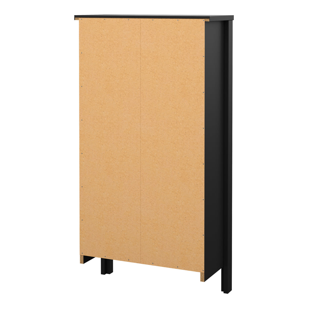 Maria Shoe Cabinet 2 Flip Down Doors Matt Black