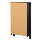 Maria Shoe Cabinet 2 Flip Down Doors Matt Black