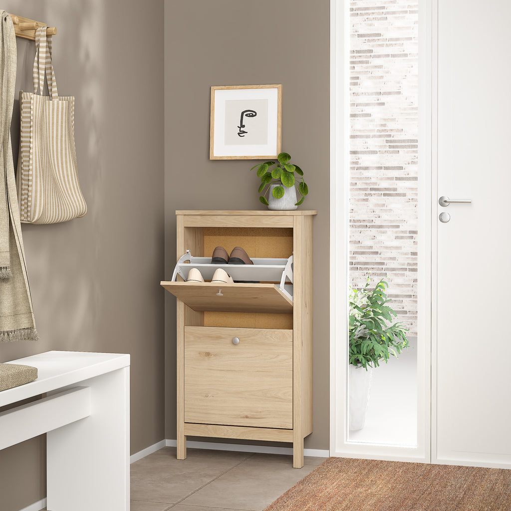 Maria Shoe Cabinet 2 Doors in Jackson Hickory Oak