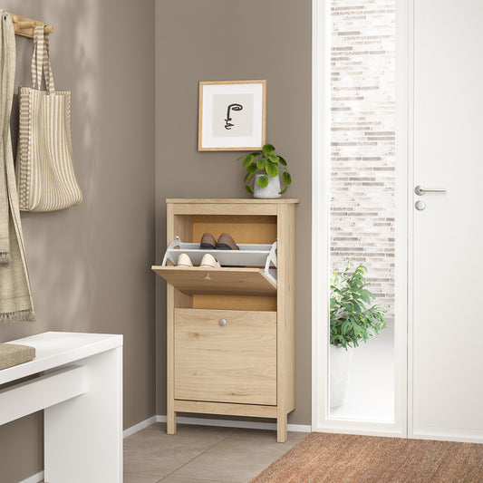 Maria Shoe Cabinet 2 Doors in Jackson Hickory Oak