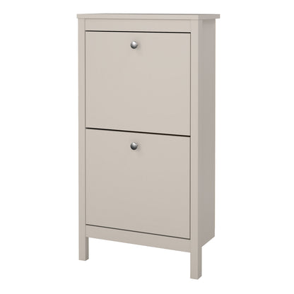 Maria Shoe Cabinet 2 Flip Down Doors in Cashmere